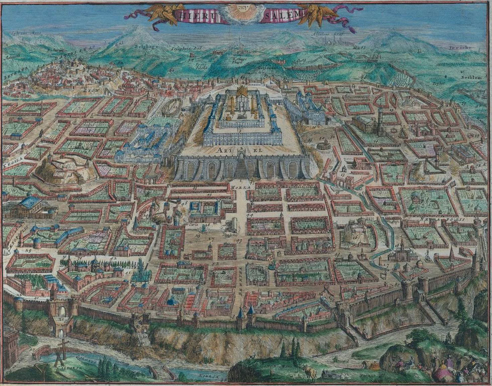 de Hooghe, map of Jerusalem, Amsterdam, [167-], NLI